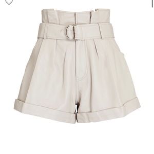 Marissa Webb Dixon leather short, in bone, size 2. Brand new with tags!
